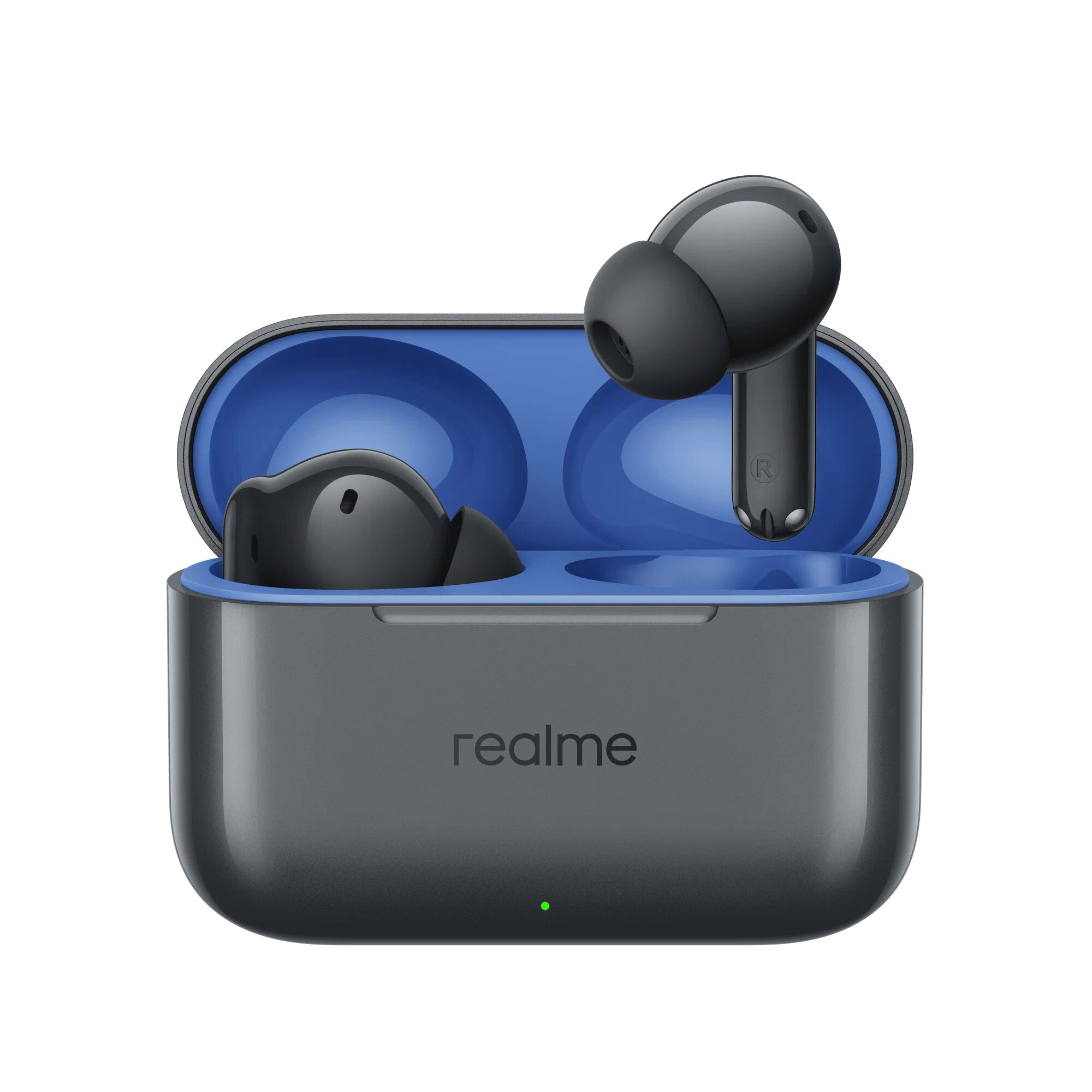 Наушники беспроводные с микрофоном realme Buds T200 Black/Blue черный, Hi-Res, Bluetooth 5.4, USB Type-C