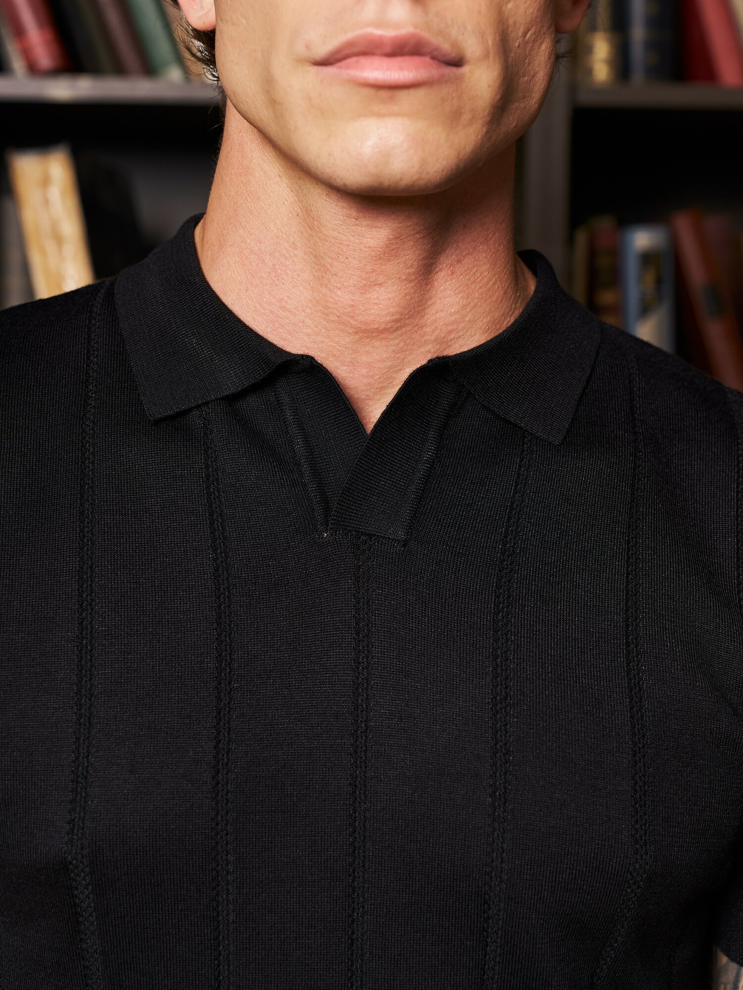 Поло Adam Saint с коротким рукавом, размер 2XL, черный — фото 1