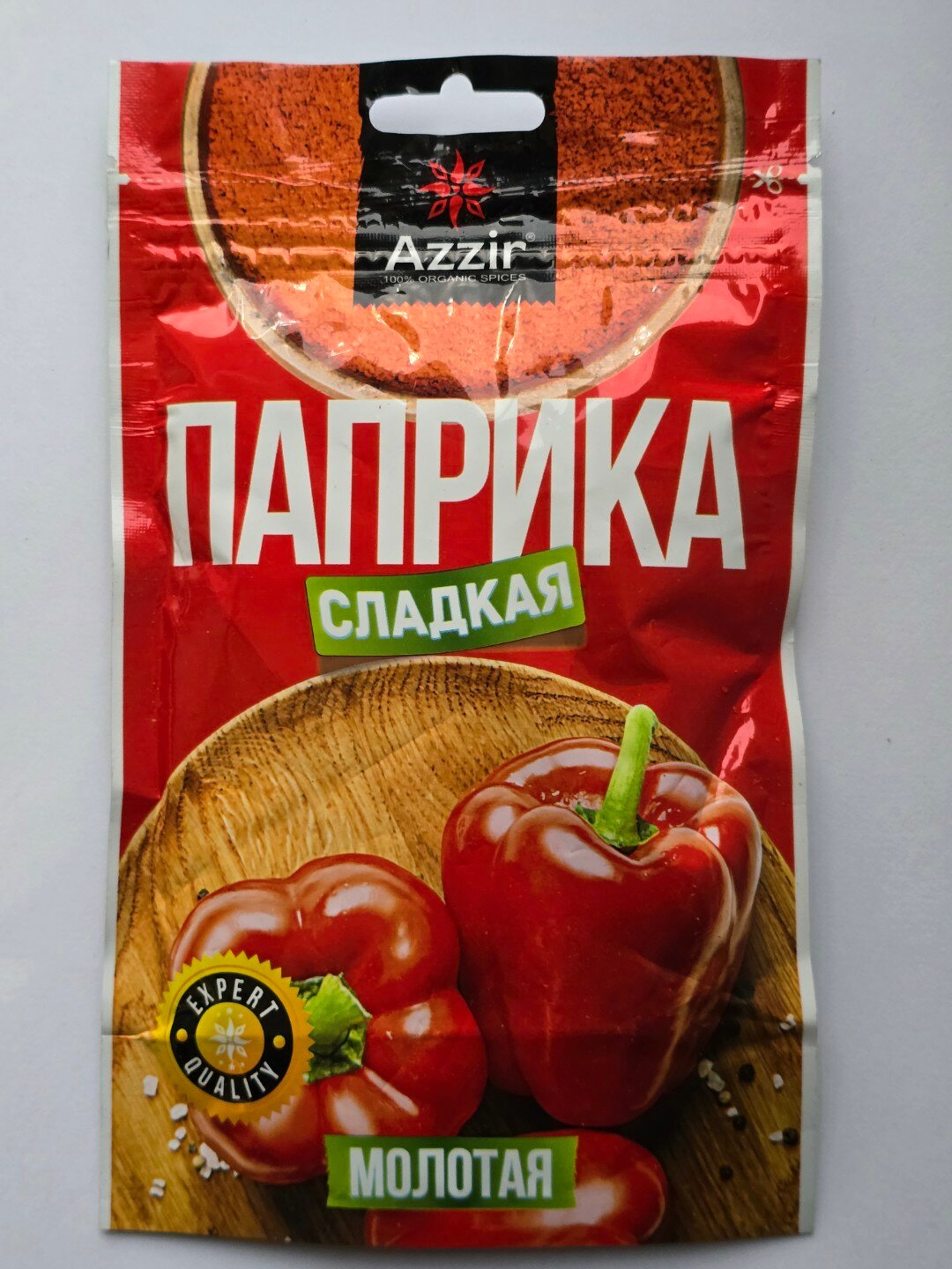Паприка сладкая от "Azzir", без добавок, 100% натуральный, упаковка дой-пак. 100 г