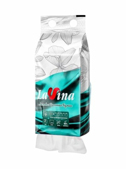 Туалетная бумага Lavina, листовая, мягкая, 100% целлюлоза, 350 листов — фото 1