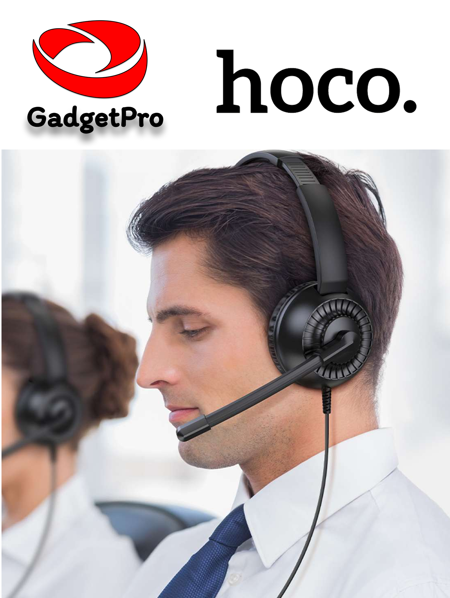 Игровые наушники HOCO W112 с микрофоном, 3.5 мм Jack + USB, 1.8 м, чёрные