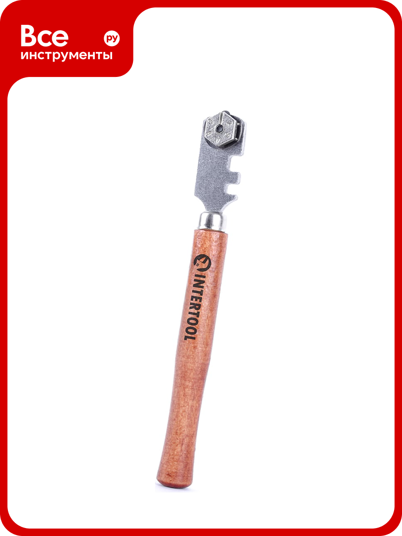 Стеклорез INTERTOOL с одним роликом HT-0521
