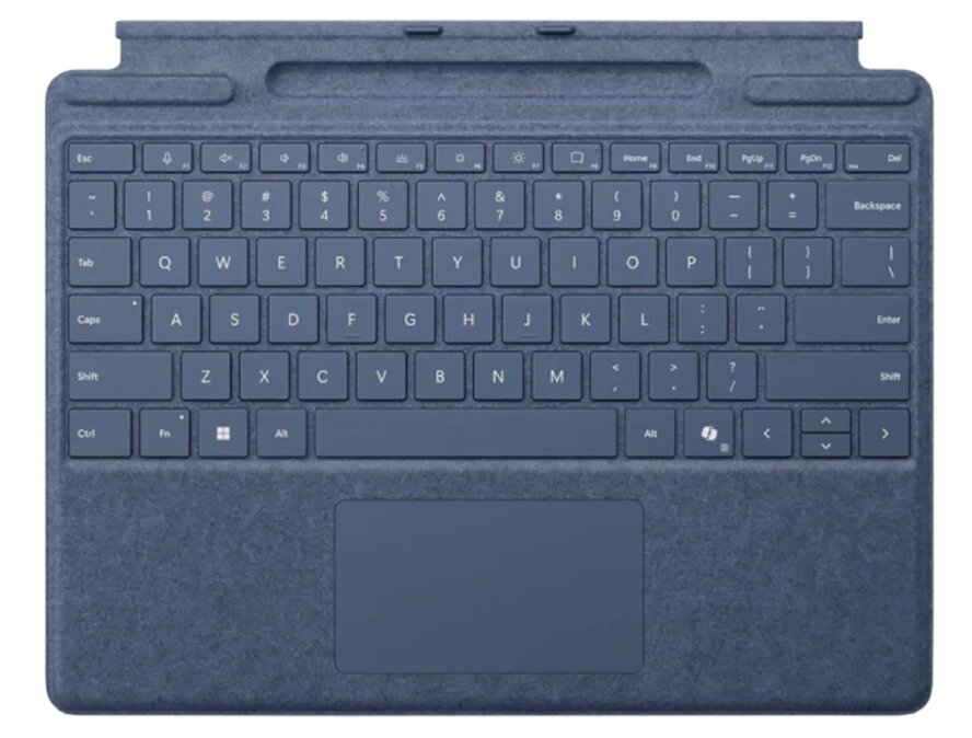 Клавиатура Microsoft Surface Pro Keyboard X/8/9/10/11 with Copilot button (Alcantara) (Sapphire) RUS