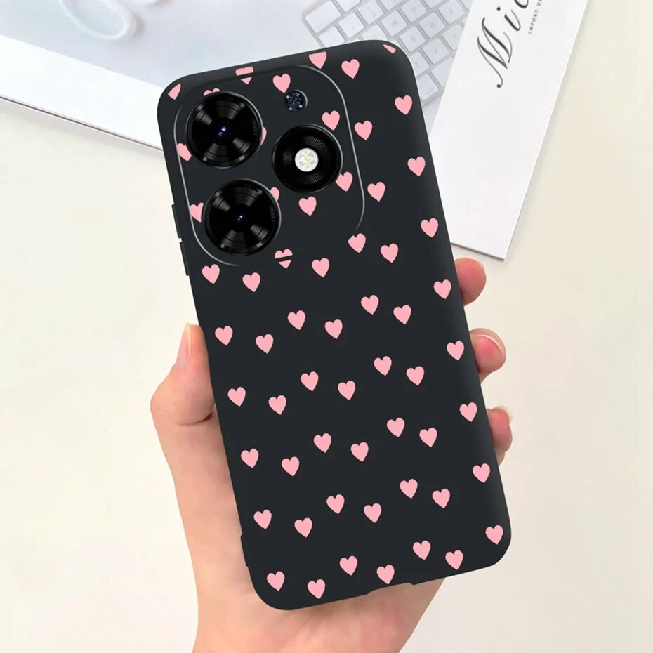 Модный чехол с подсолнухом для девочек Tecno Spark Go 2024, мягкий силиконовый желейный чехол из ТПУ для Tecno Spark Go (2024), задняя крышка BG6, Темно-красный, Tecno Spark Go 2024
