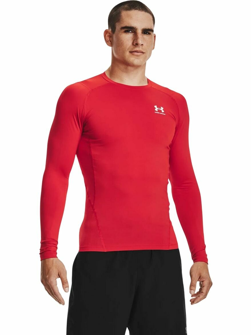 Лонгслив спортивный Under Armour HeatGear Comp LS, размер XL, , красный