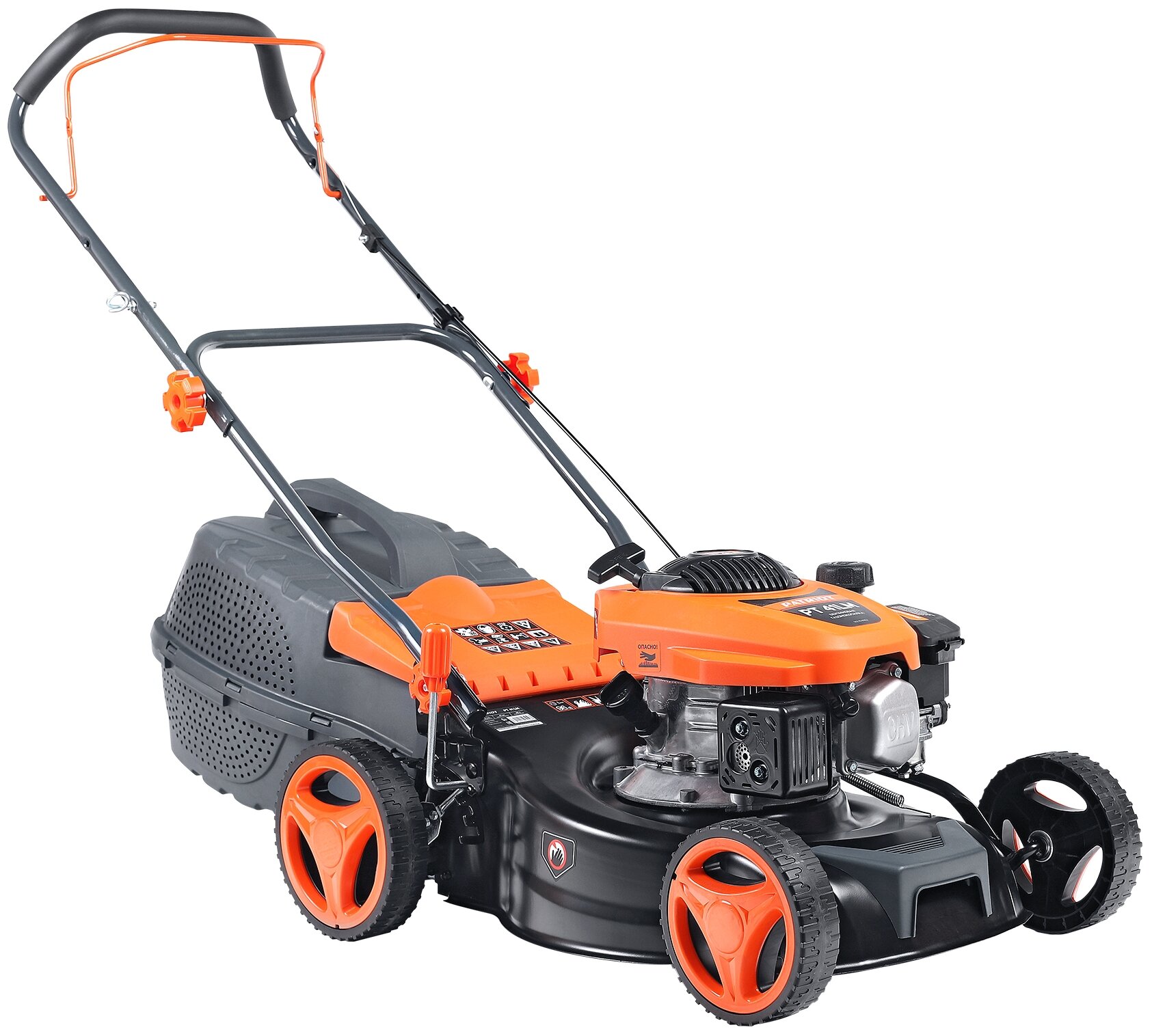 Бензиновая газонокосилка PATRIOT PT 41 LM  512109002   с жестким травосборником   41 см