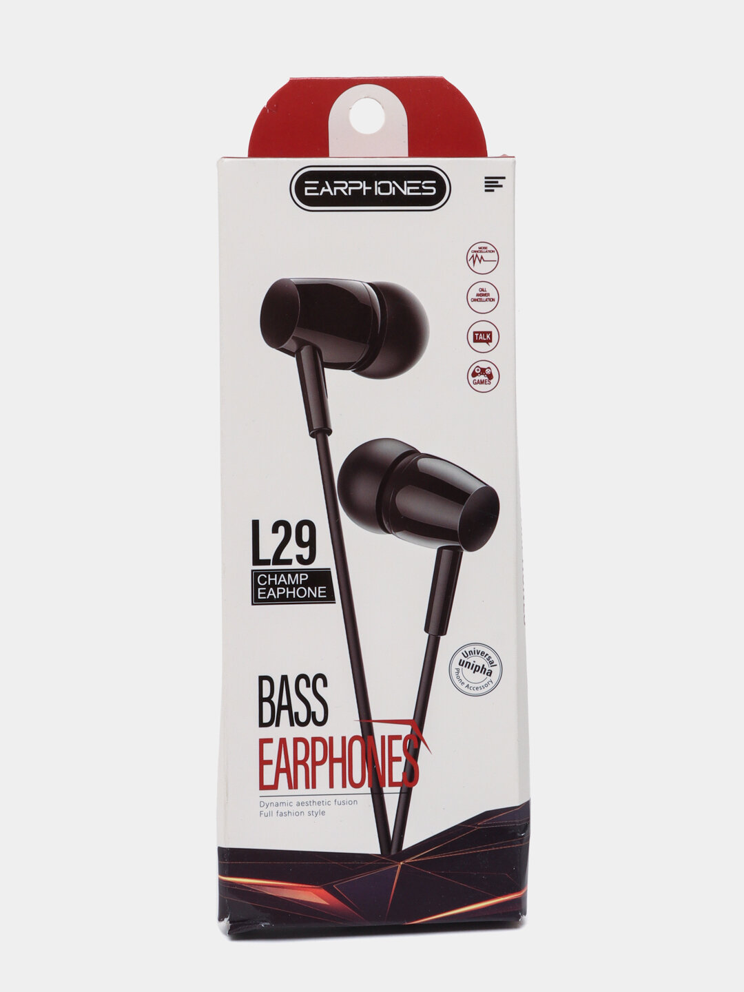 Наушники Savdo "Bass Earphones", проводные, с микрофоном, с шумоподавлением