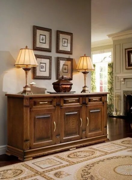 Комод Верди рианна 104 из массива сосны 150х45х100 см классический орех 2, 3 ящика