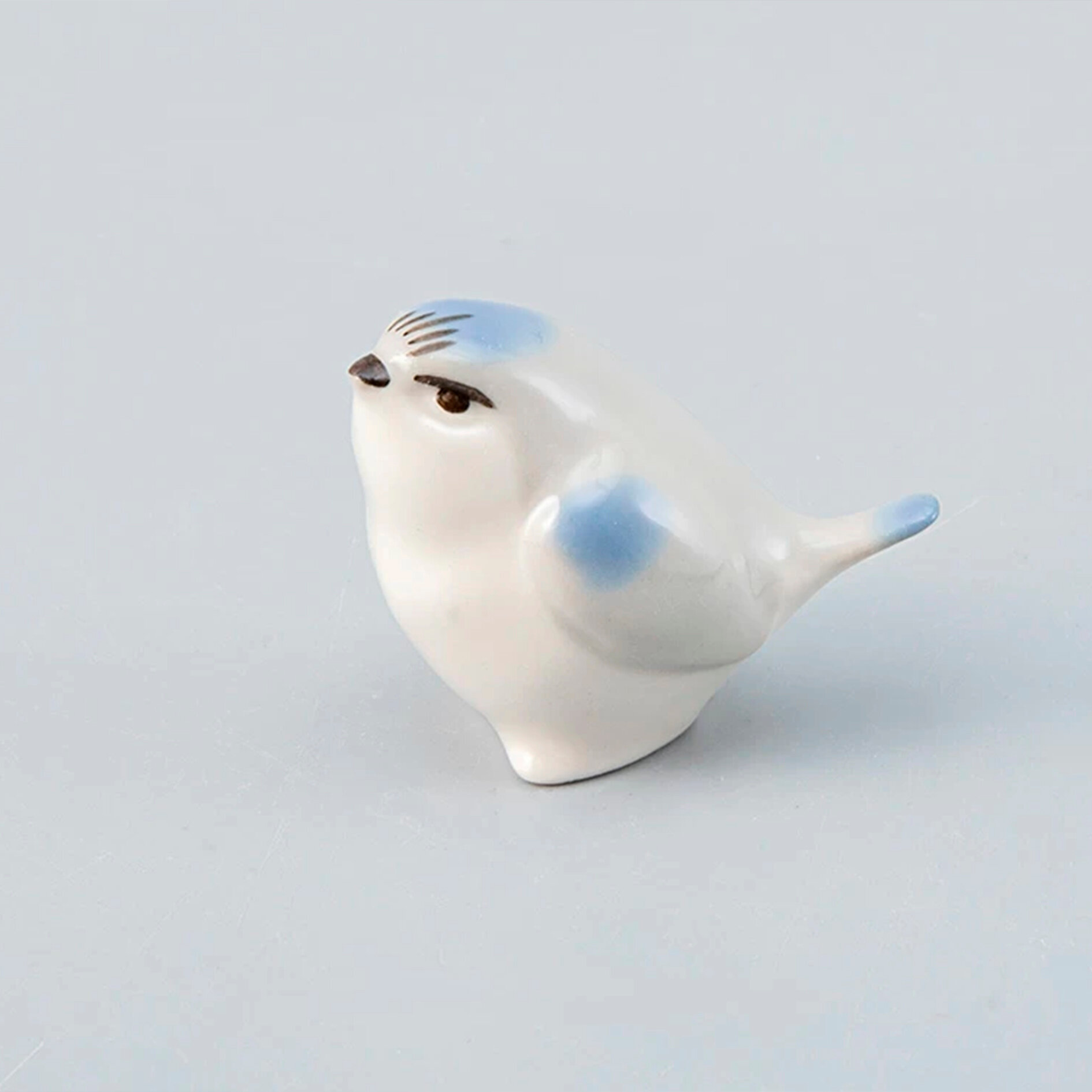 Миниатюрная фарфоровая скульптура "Синичка" ручная роспись Императорский фарфоровый завод