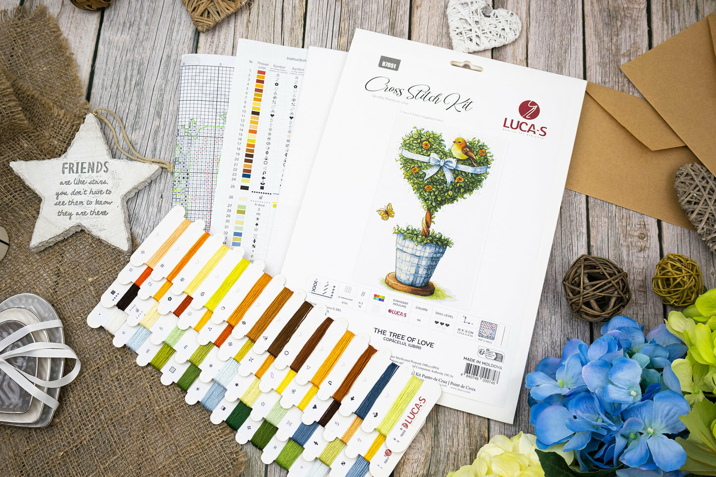Набор для вышивания крестом Luca-S B7051 Дерево любви — фото 1