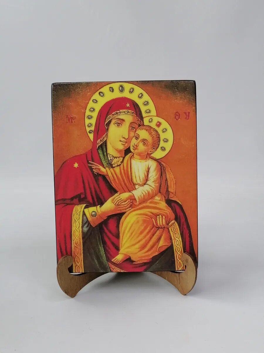 Пряжевская Божья Матерь арт И235 / 15x20x3 см