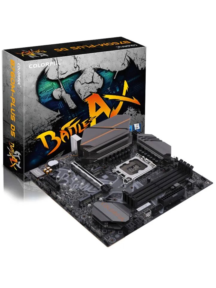 Материнская плата Colorful BATTLE-AX B760M-PLUS D5 V20 Micro-ATX LGA1700 Intel B760 4xDDR5 (192ГБ)