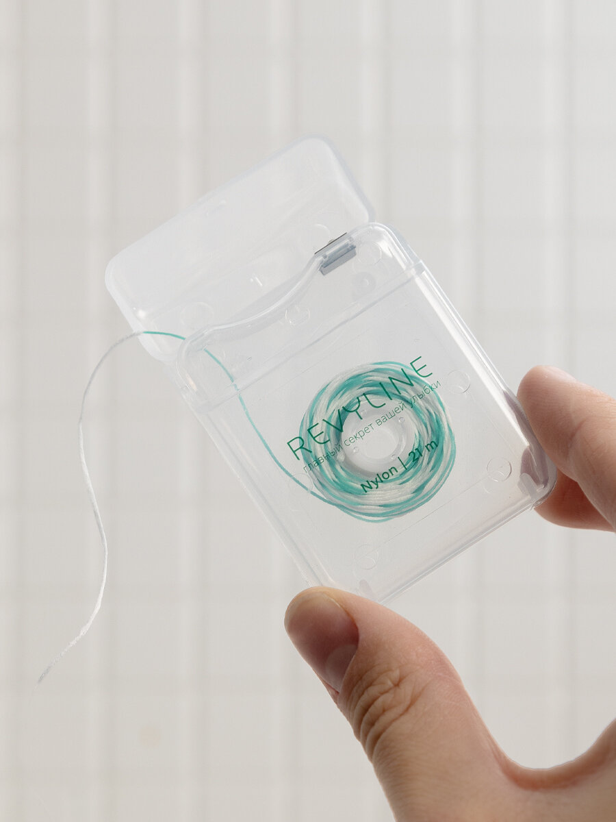 Зубные Нити Зубная нить Revyline SmartFloss, 21 м, нейлон, невощеная, без запаха, для зубов, брекетов и протезов, флосс