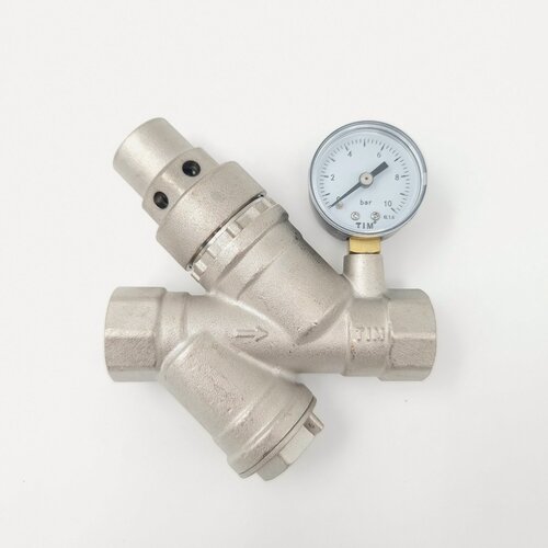Изображение товара Редуктор давления 3/4", поршневой с фильтром и манометром, TIM, BF2813A
