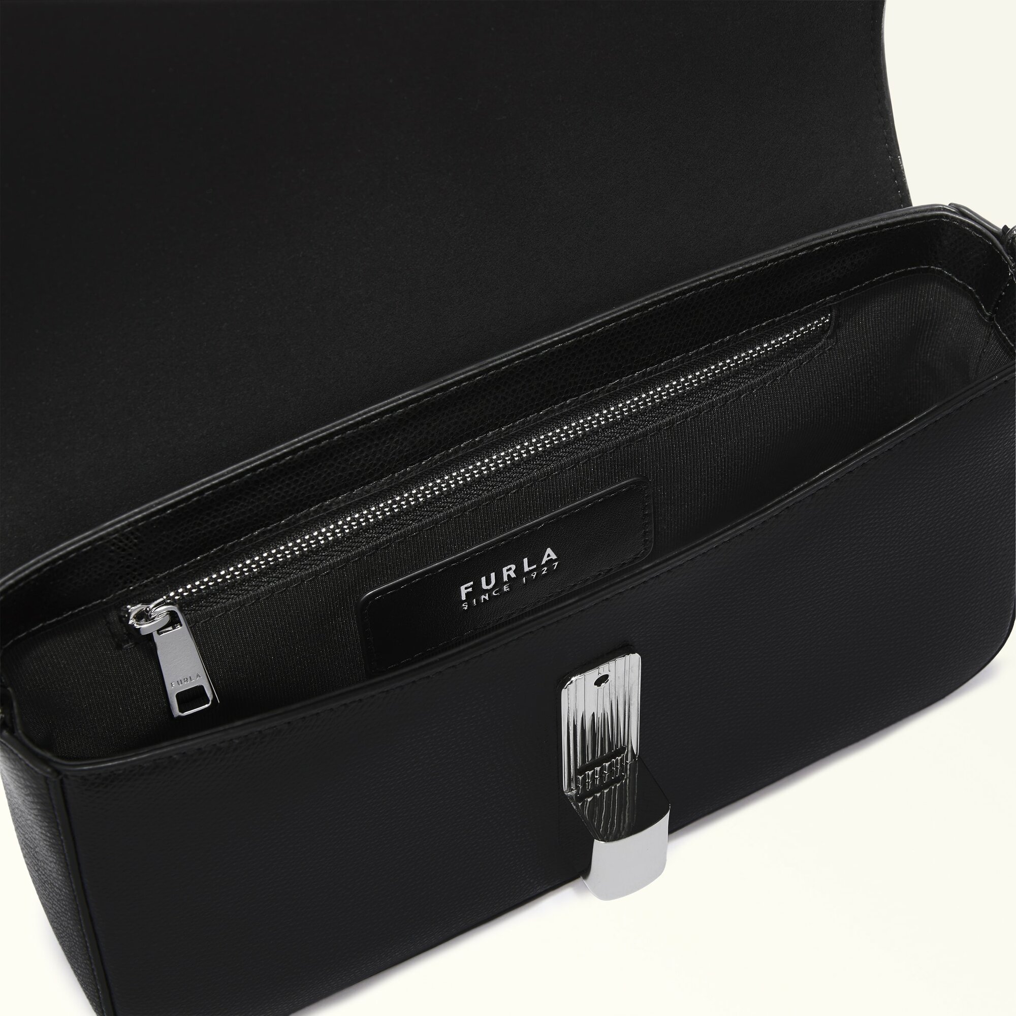 Сумка кросс-боди FURLA FURLA IRIDE S CROSSBODY, фактура зернистая, черный — фото 1