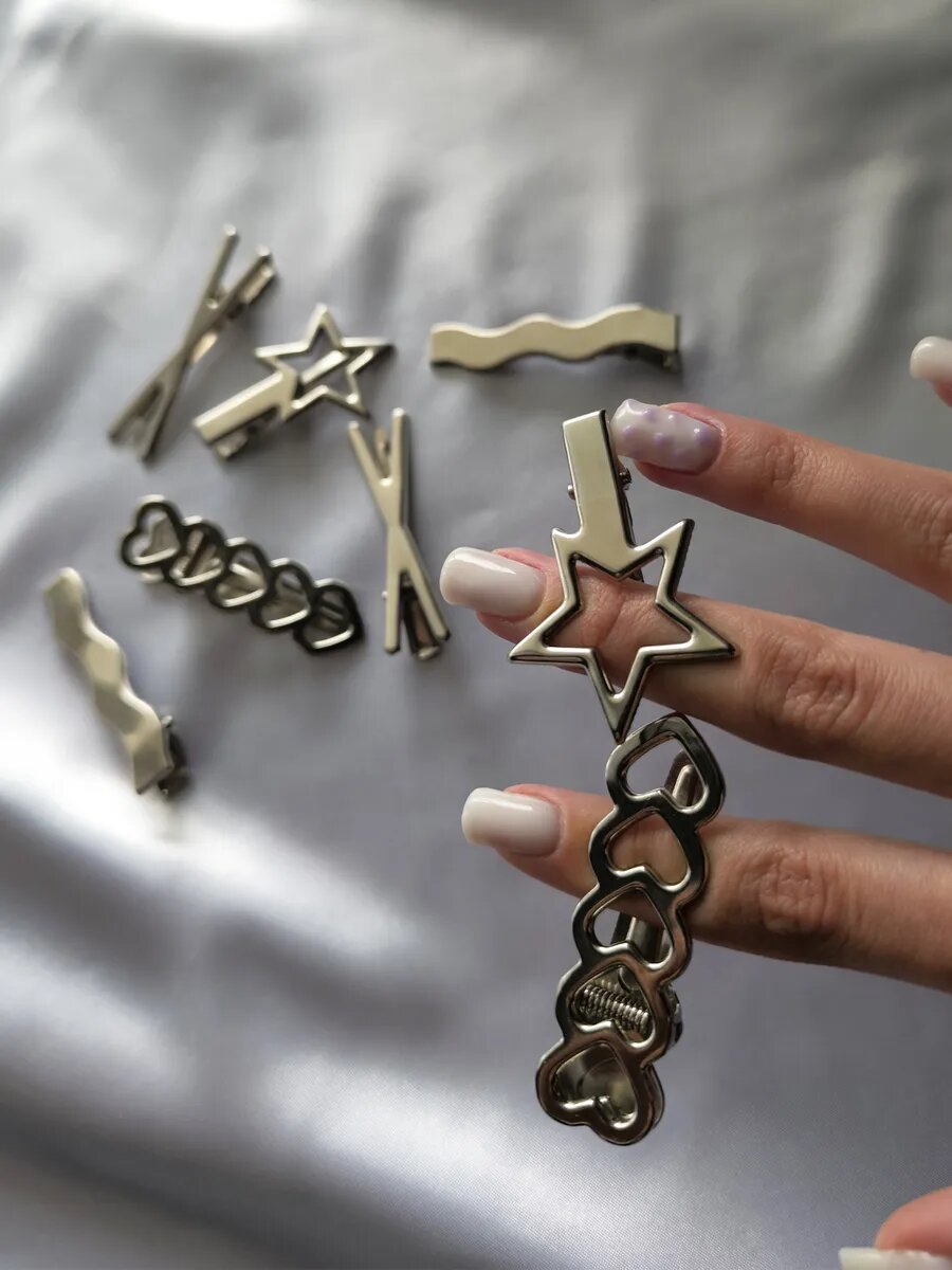 Набор заколок LovelyHeirstyle, металл, фигурный декор, для девочек — фото 1