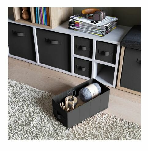 Короб-органайзер Konsensa 15x31x15 см спанбонд цвет чёрный