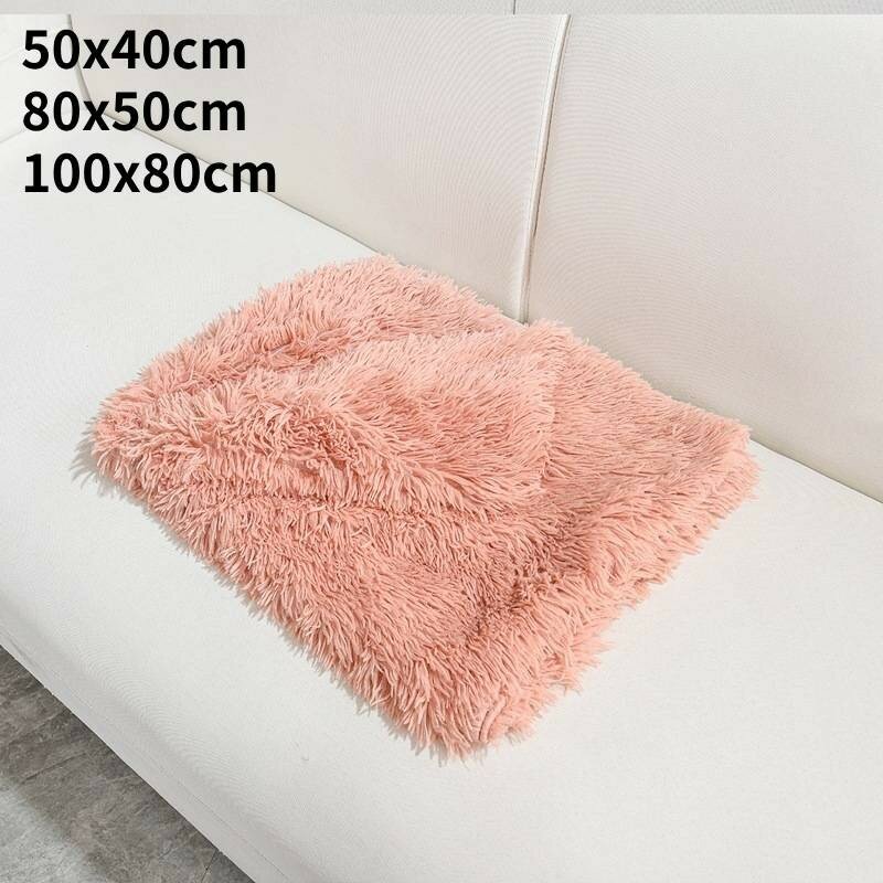 Плед для животных одеяло из флиса бренд не указан размер 100x80см розовый теплый для собак и кошек уютное домашнее украшение