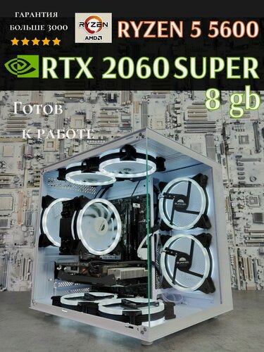 Изображение товара Игровой ПК Bunker RTX 2060 super AMD Ryzen 5 5600 ddr4 32gb ssd m2 512gb