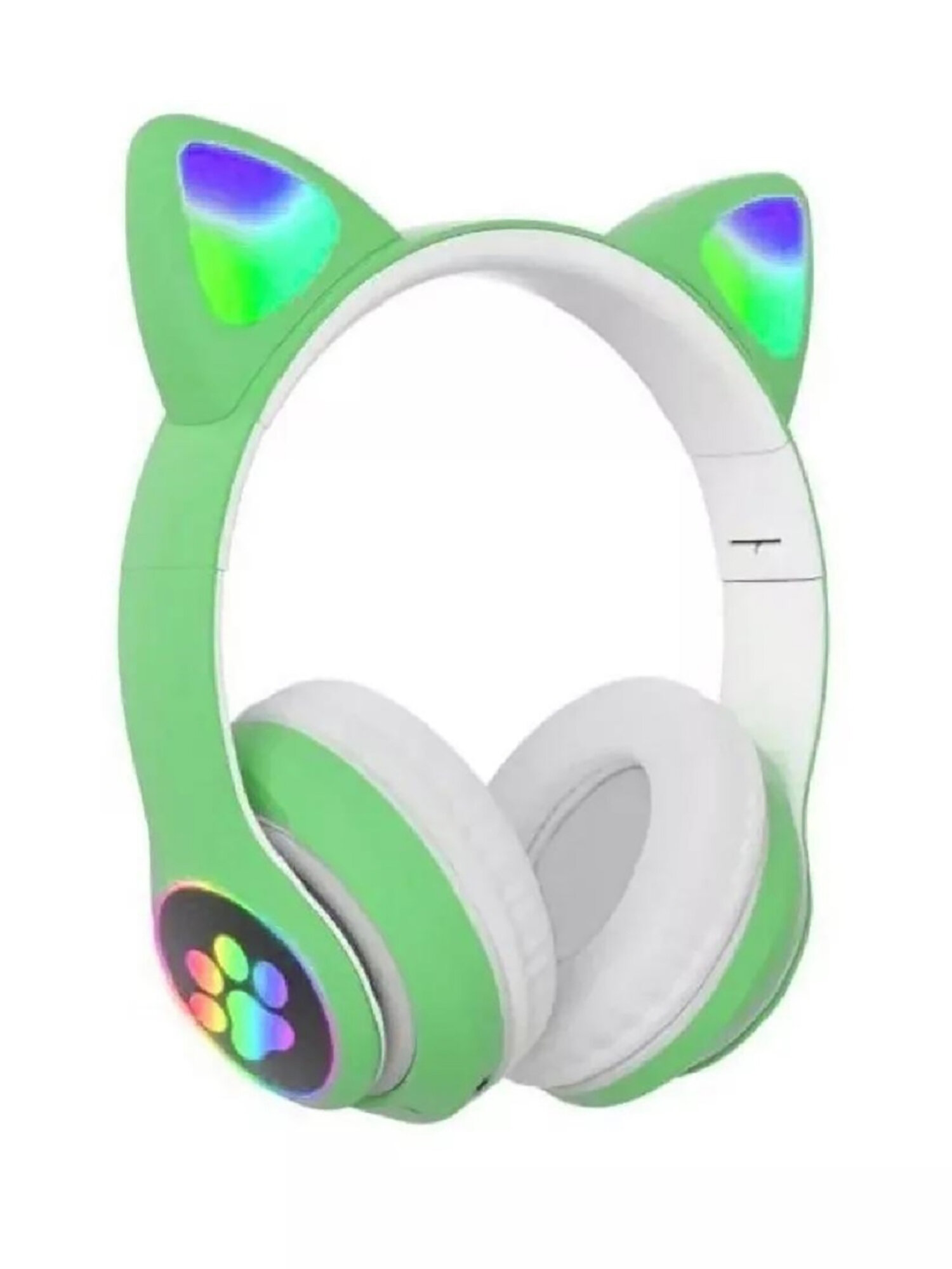 Наушники Cat Ear с RGB-подсветкой, для детей, Bluetooth, мягкие амбушюры, отсоединяемый кабель — фото 1