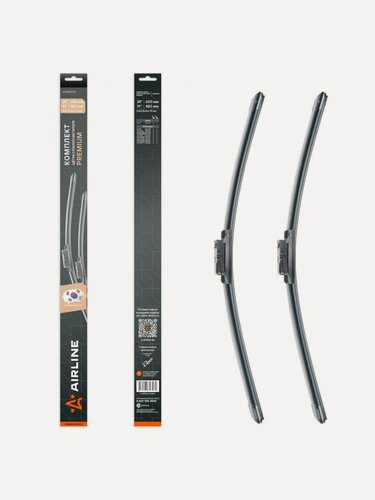 Изображение товара Щетки стеклоочистителя бескаркасные 600/480мм Push Button 19мм, AIRLINE AWBM048