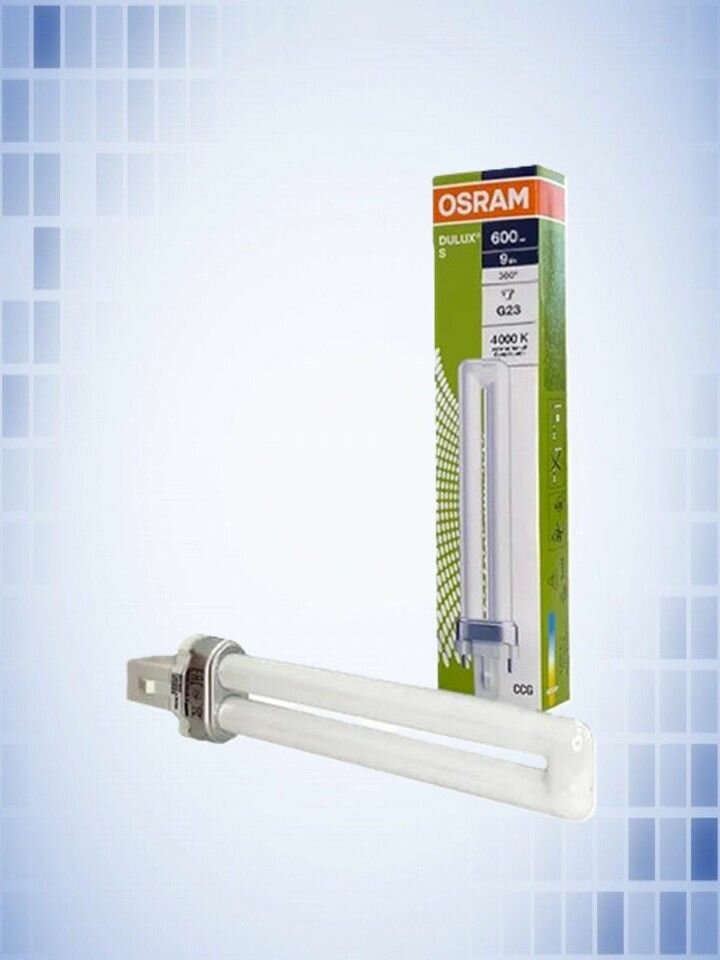 Лампа люминесцентная OSRAM DULUX S 9W/830 G23 Артикул производителя: 4099854123528