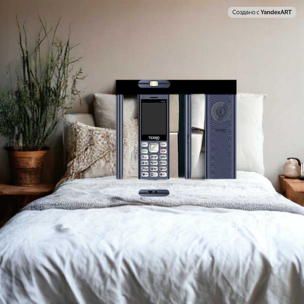 Texno Max 015 BIG кнопочный телефон, два SIM, FM-радио, синий — фото 1