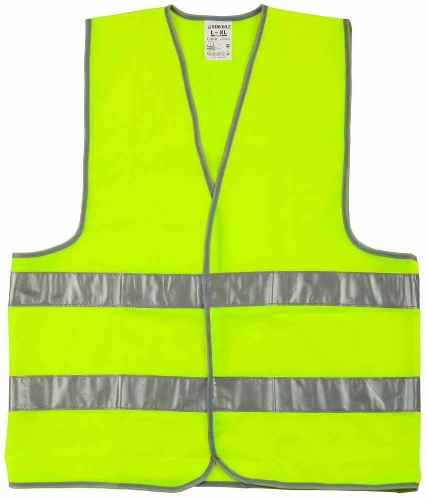Сигнальный жилет STAYER, размер 52-54, желтый 11620-52