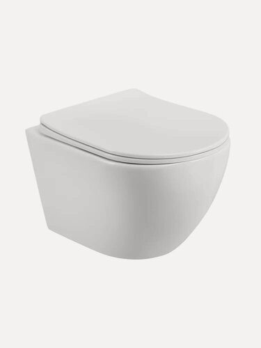 Изображение товара Унитаз подвесной BelBagno Marino BB7026CH-TOR/SC с микролифтом, безободковый, без бачка, антивсплеск, фарфоровый, белый, глянцевый, овальный, сиденье для унитаза в комплекте