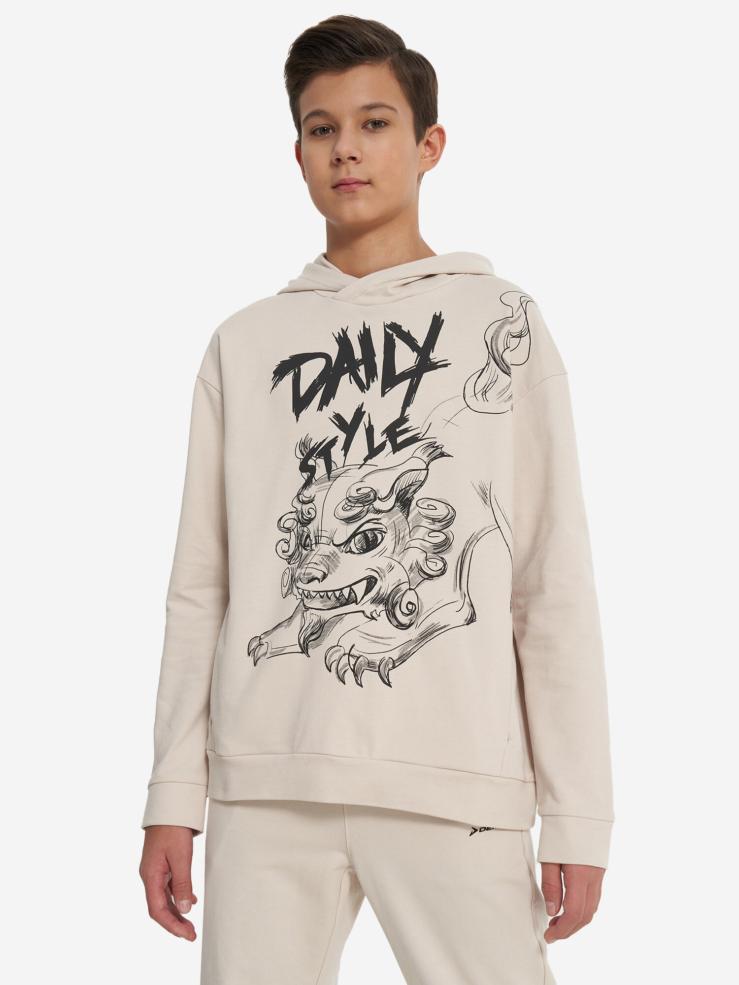 Худи Demix, размер 134-140, светло-бежевый — фото 1