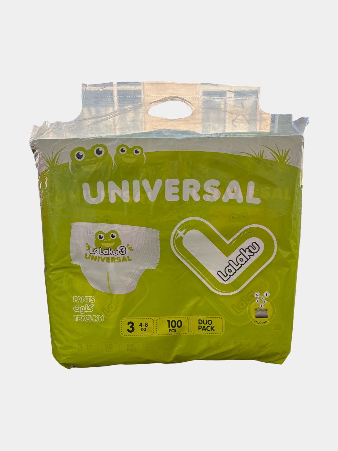 Трусики-подгузники Lalaku Universal, 3 размер, 100 штук, 4-8 кг.