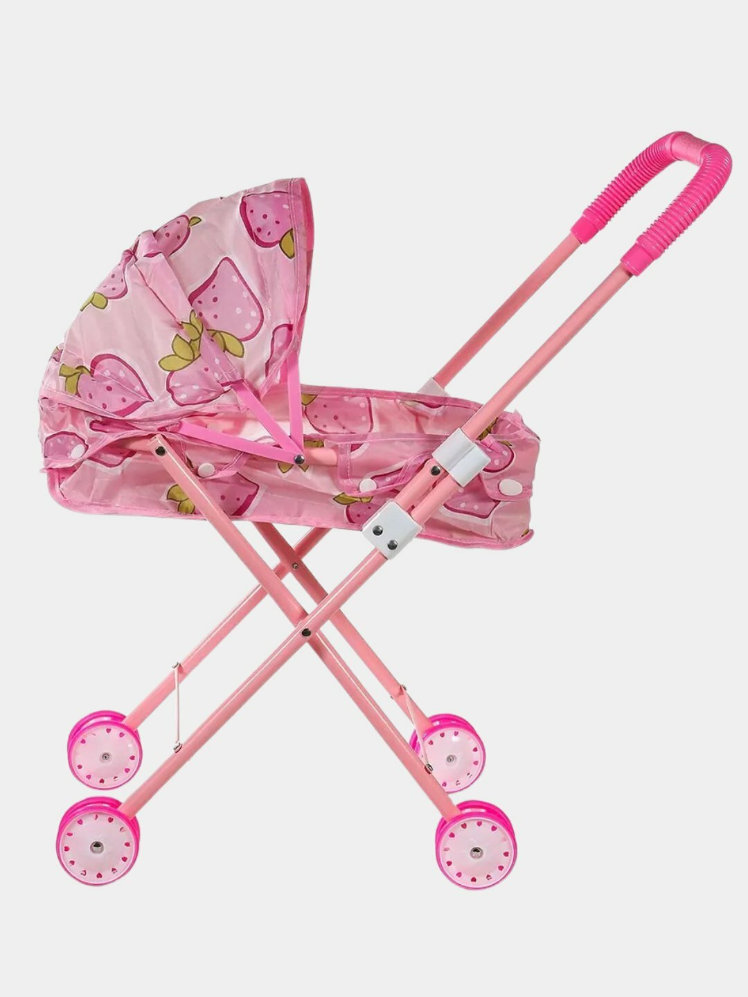 Коляска для кукол, складная люлька для девочек, металлическая — фото 1