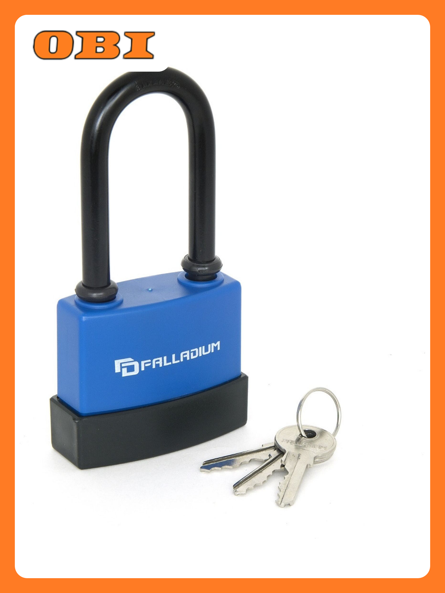 Навесной замок PALLADIUM 907WP-65L всепогодный черный 3 ключа