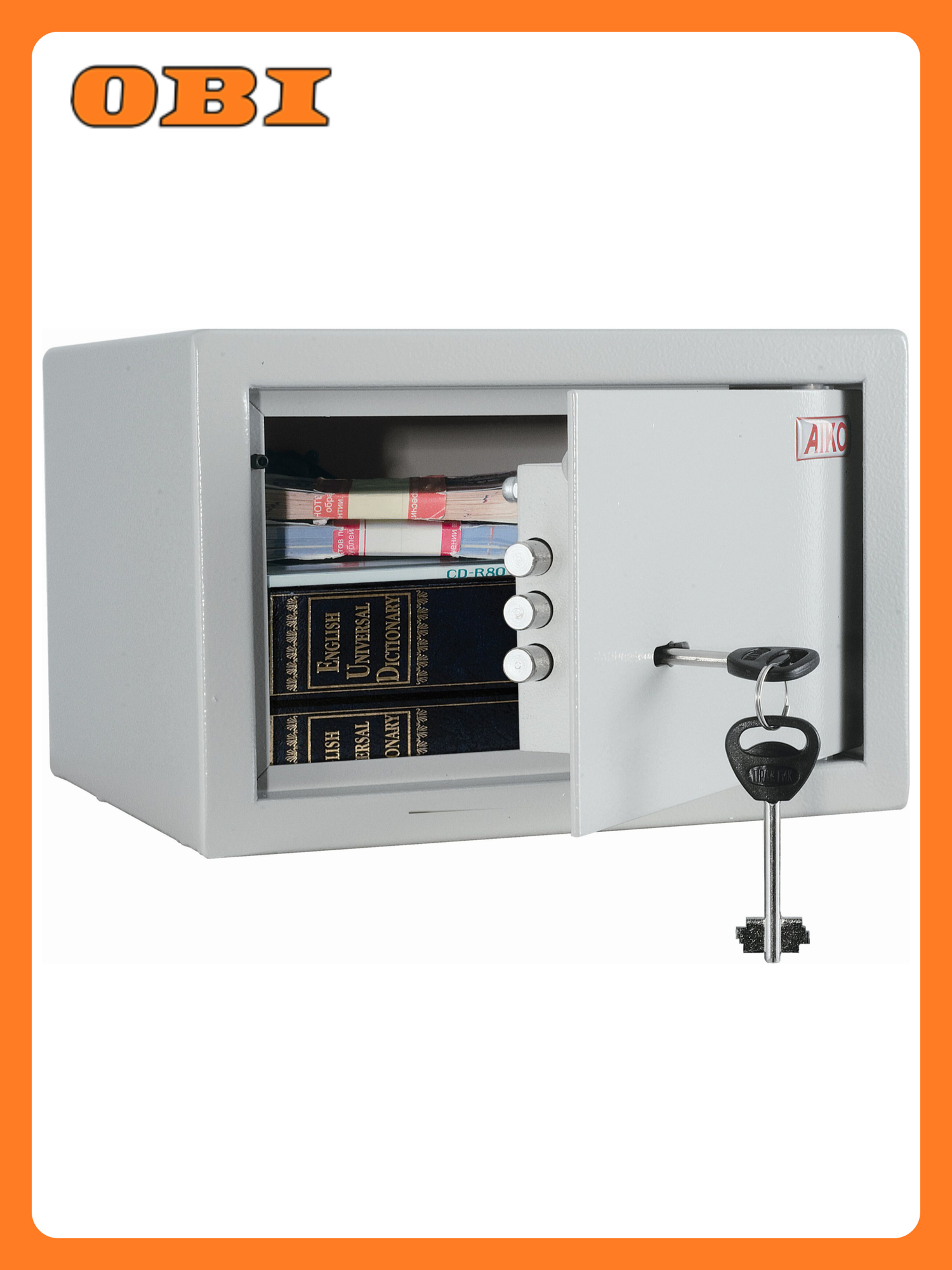 Сейф AIKO T-17 встраиваемый для денег огнестойкость до 70°С серый