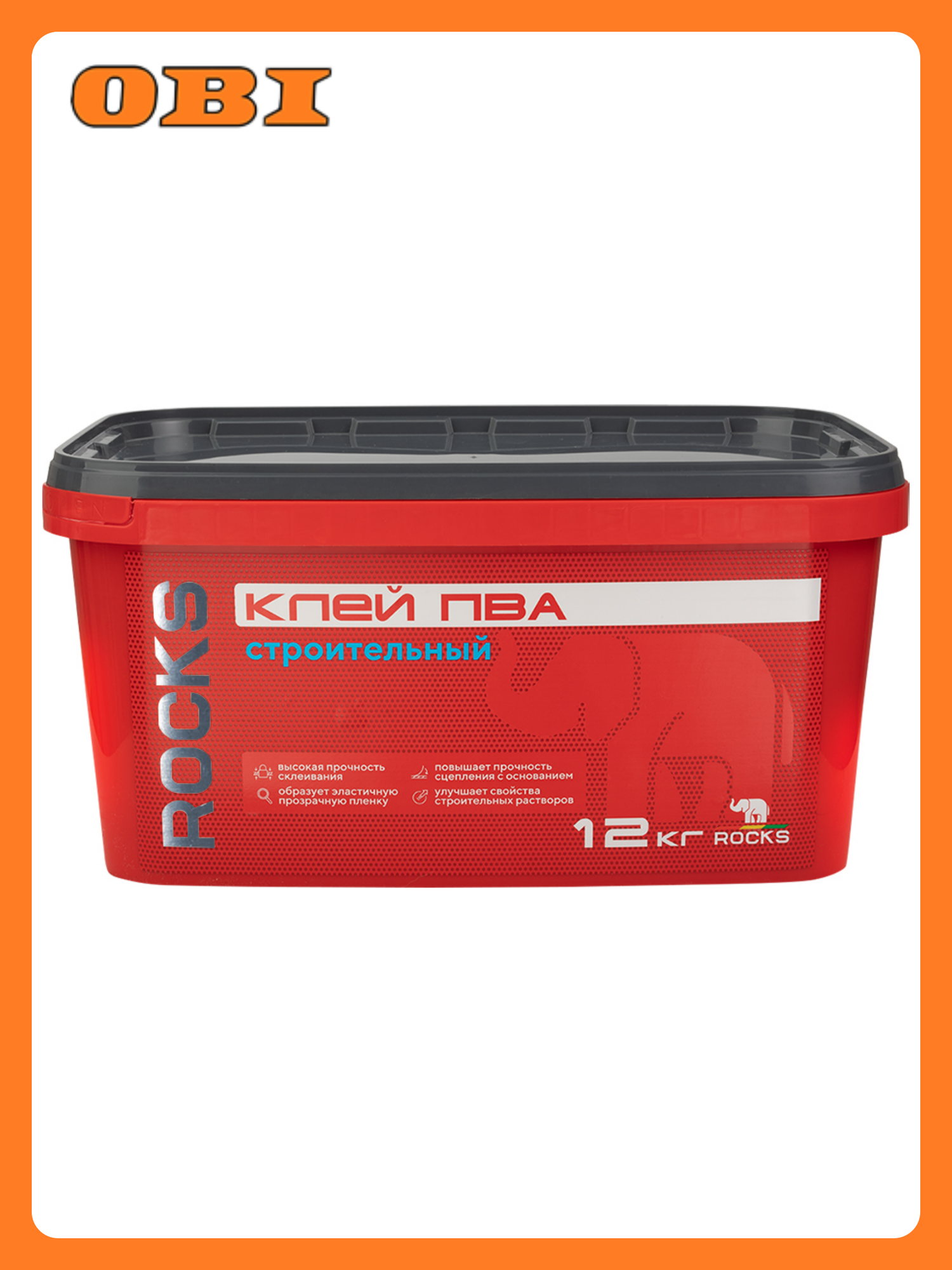 Клей ПВА Строительный ROCKS 12 кг