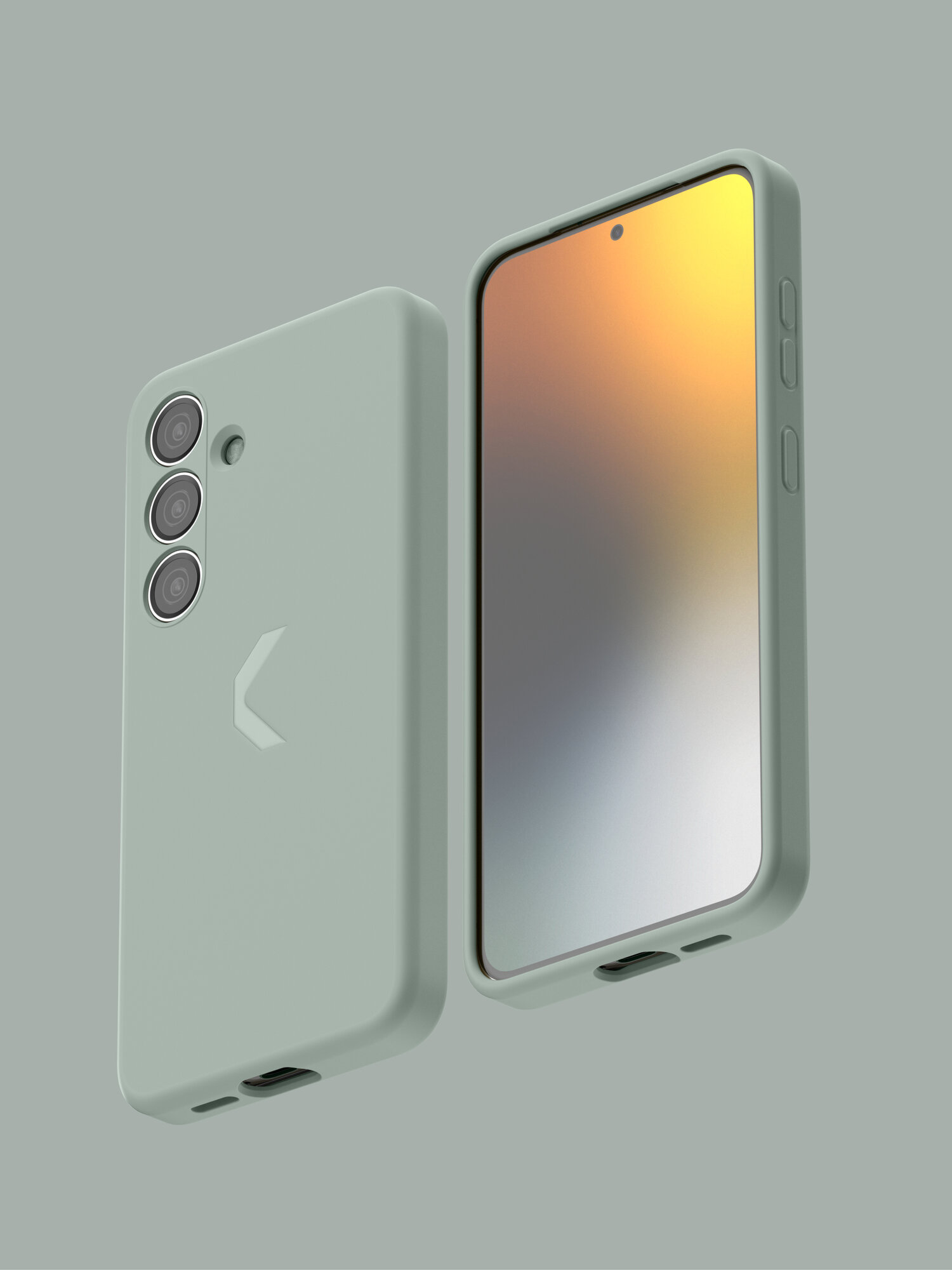 Силиконовый чехол COMMO Shield Case для Samsung Galaxy S24, Серо-зелёный — фото 1