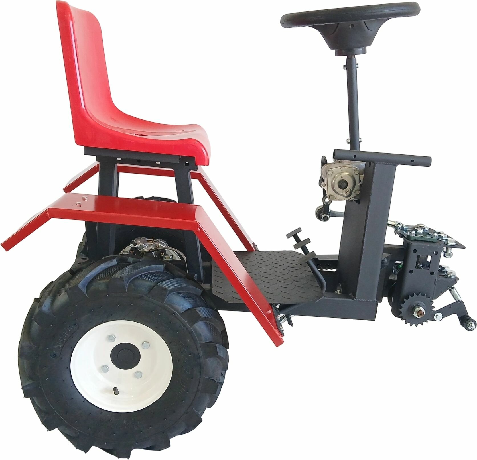 Адаптер АМ-4х4 для МБ с шестигранным валом 23мм колеса19X7.0-8 красный — фото 1