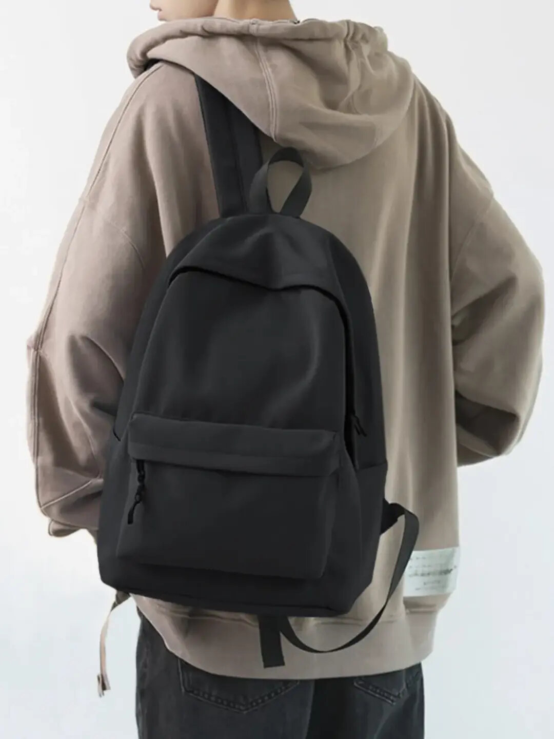 Черный классический школьный и спортивный рюкзак, спортивный, влагозащитный