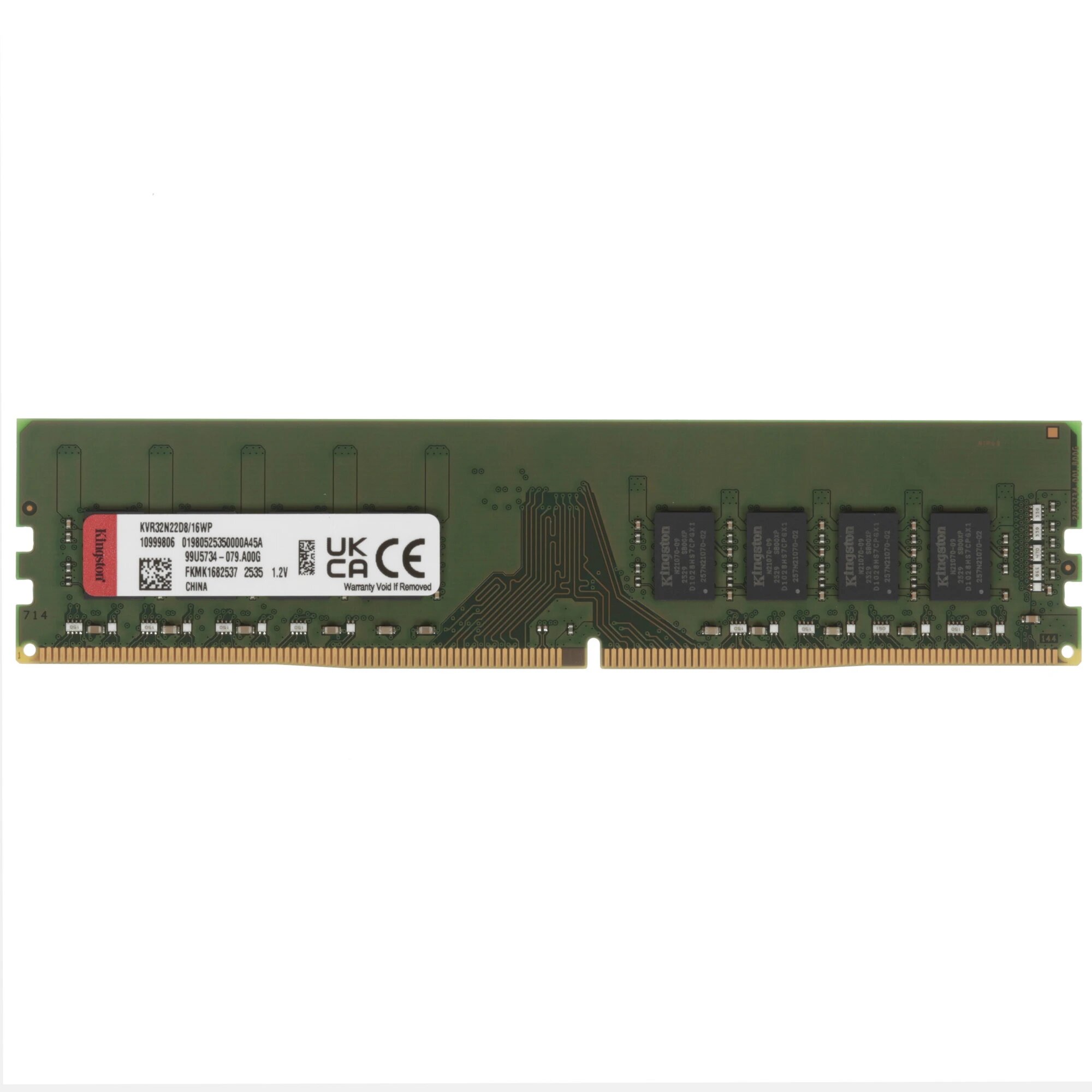 Модуль памяти DDR4 DIMM 16384Mb DDR3200 Kingston ValueRAM (KVR32N22D8/16WP)