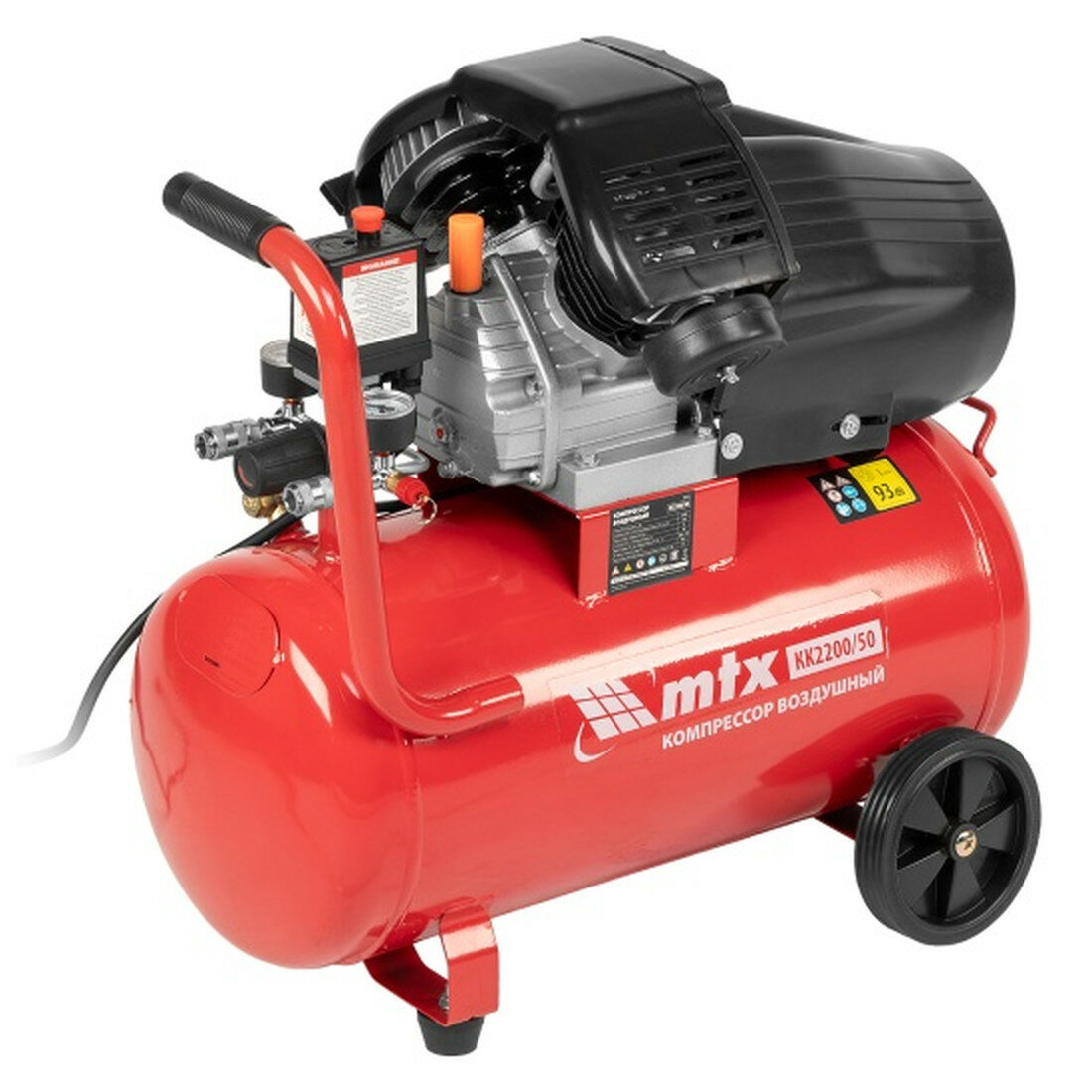 Mtx Компрессор воздушный КК-2200/50 22 кВт 350 л/мин 50 л прямой привод масляный  58024