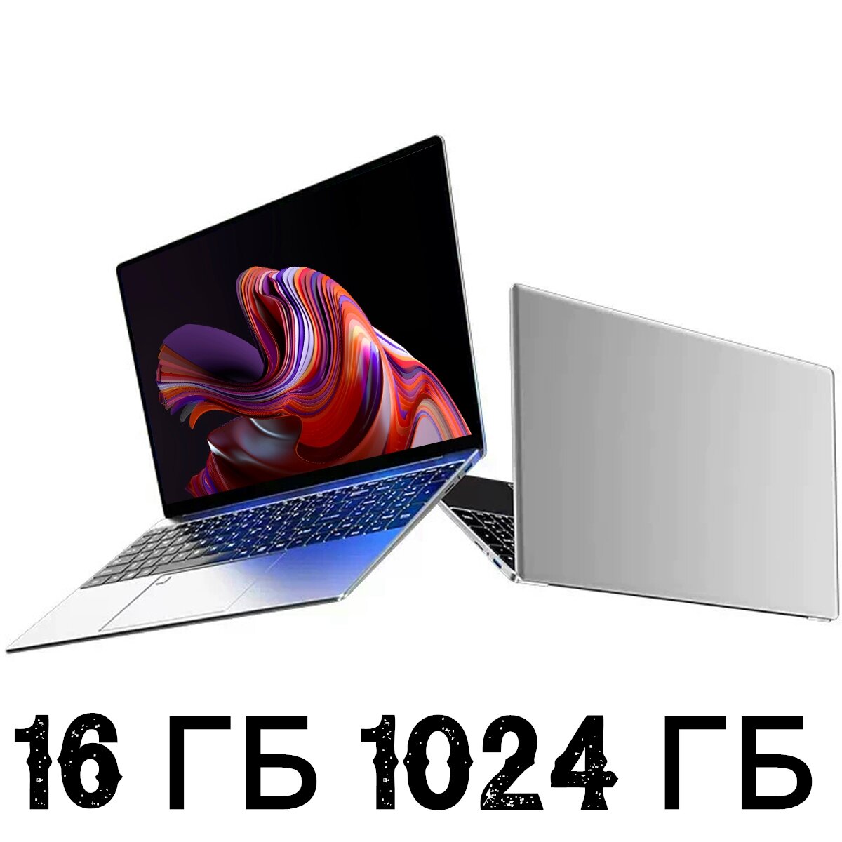 Ноутбук CARBAYTA N5095, 16ГБ RAM, 1024 ГБ/ 1 ТБ SSD, Windows 11 Pro, IPS, 15.6", чёрная русская клавиатура