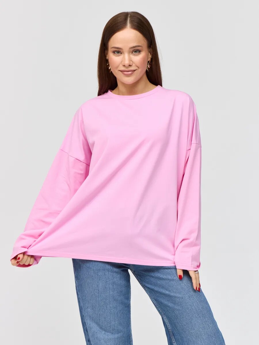 Лонгслив спортивный размер 46, , коралловый, розовый — фото 1