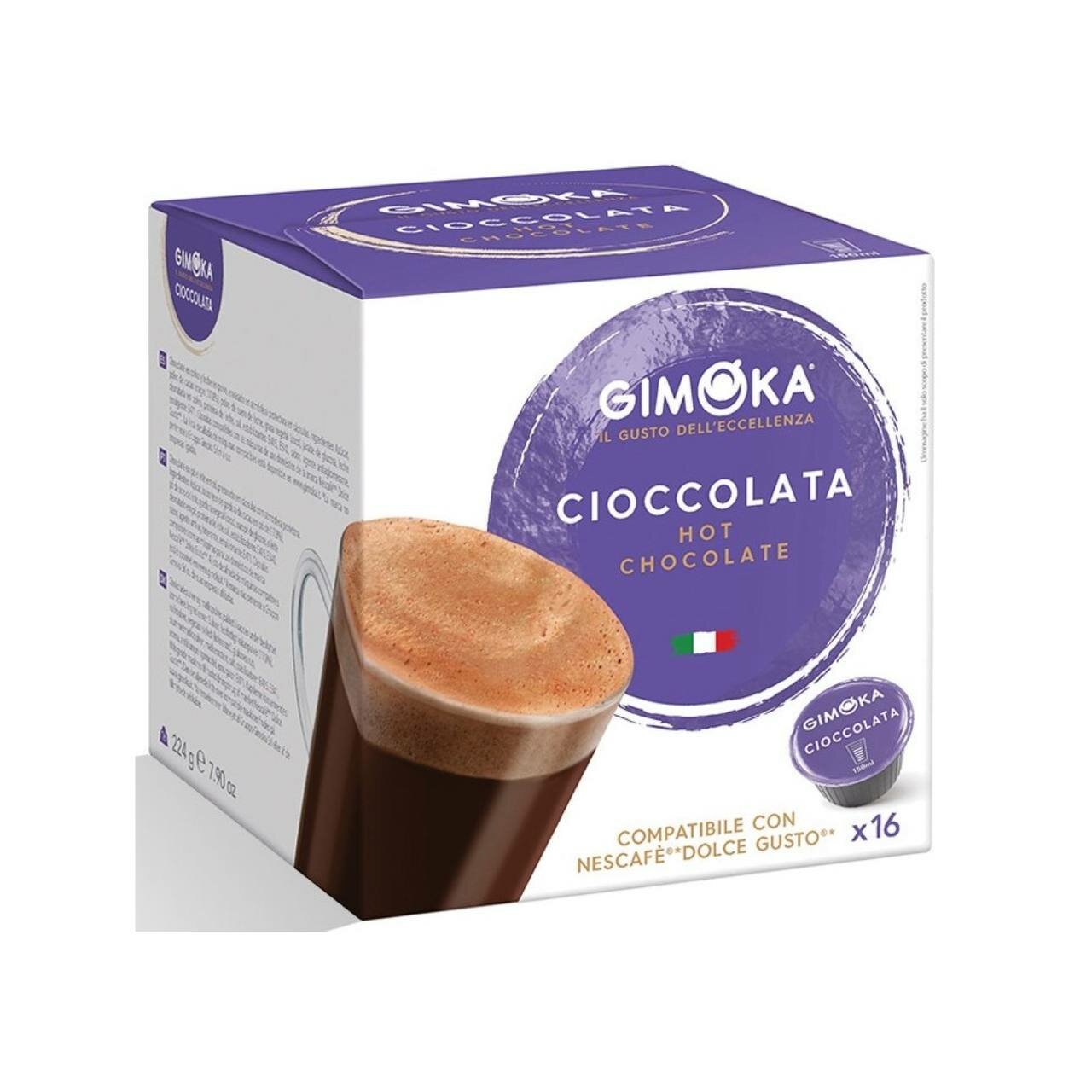 Капсулы формата Dolce Gusto, Cioccolata Горячий Шоколад, 16 капсул, Gimoka
