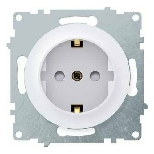 Розетка 1-м СП Florence 16А IP20 с заземл. защ. шторки винтов. клеммы механизм бел. (1E10101300) OneKeyElectro 2172764