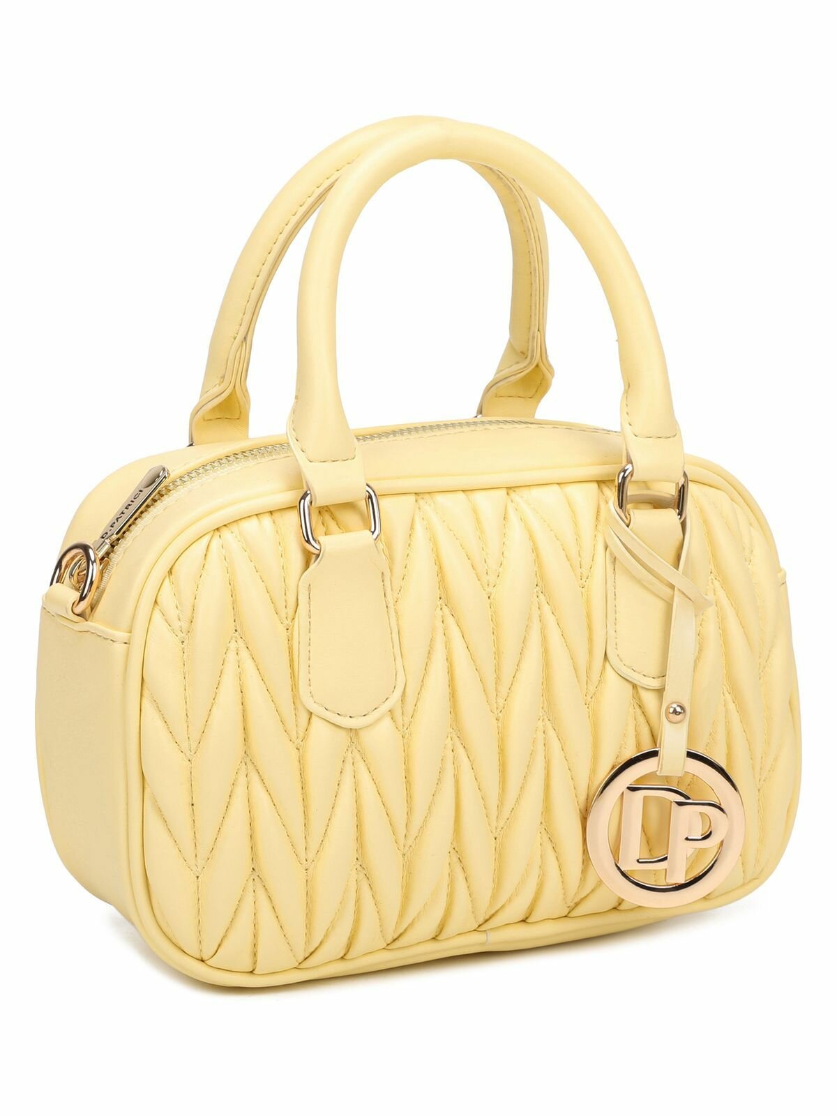 Сумка кросс-боди Daniele Patrici, фактура гладкая, матовая, желтый1 — фото 1