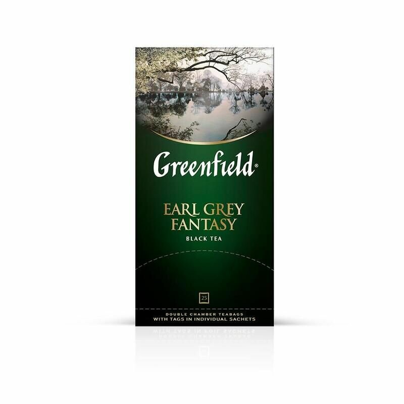Чай Greenfield Earl Grey Fantasy черный с бергамотом 25 пакетиков