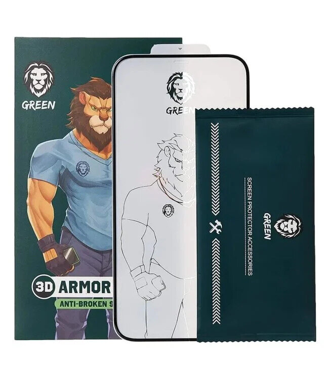 Защитное, противоударное, прозрачное стекло Green Lion Iphone 15Pro Max, 9 H — фото 1