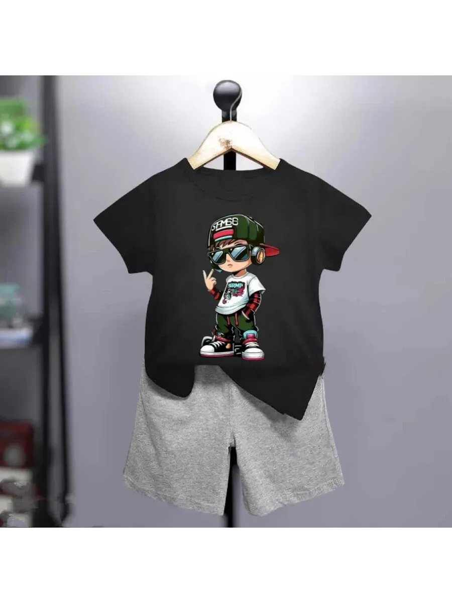 Комплект одежды  Весна-Лето 2023 размер 46рост 158 черный/серый