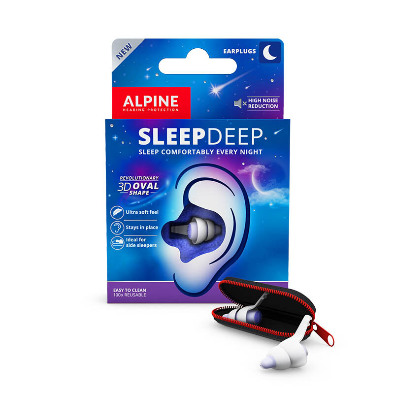 Беруши Беруши Alpine SleepDeep, многоразовые, термопластик, 3D-форма, шумоподавление 27дБ