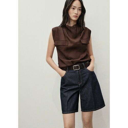 фото Бермуды mango outlet бермуды, размер 36 eu, синий